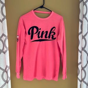 Victoria Secret Pink Long Sleeve Open Back Tee in XS.